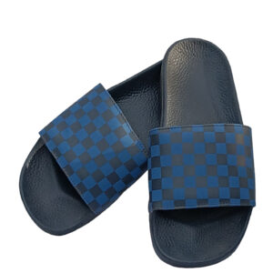 Van Black Blue Check Slip On